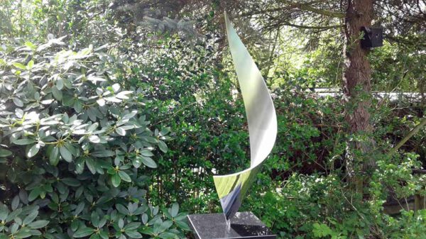 abstract garden image of stainless steel