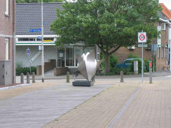 art-commissioned public space sculpture stainless steel Lily