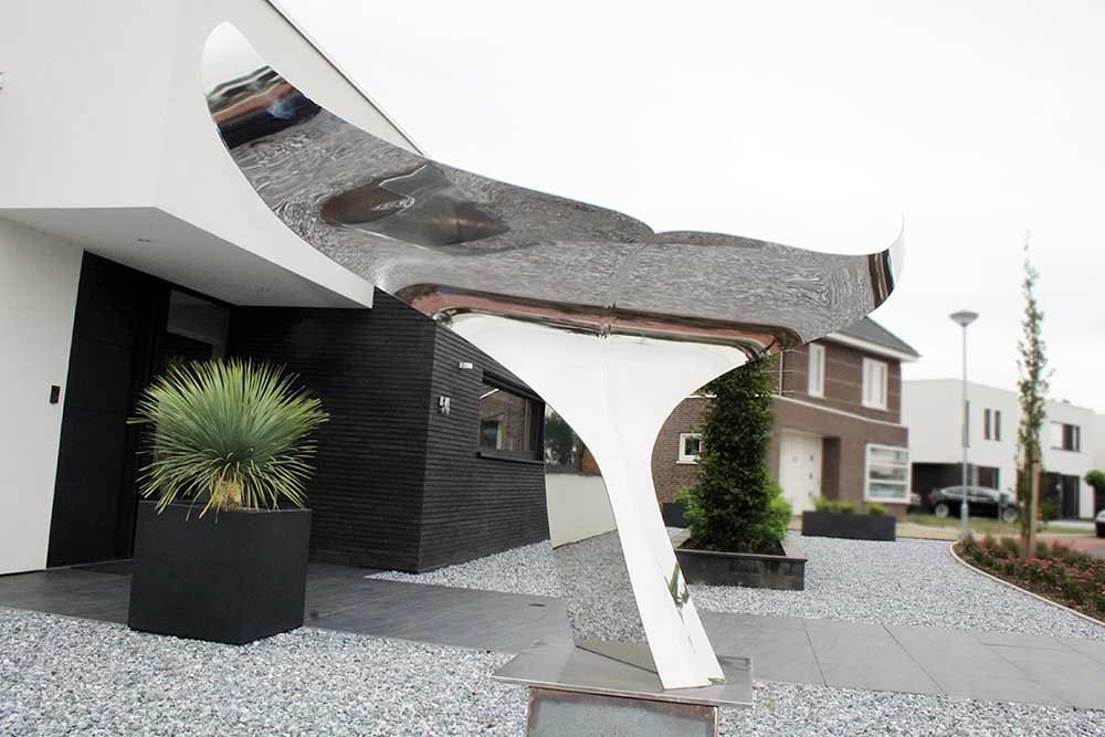 kunstopdracht modern rvs kunstwerk