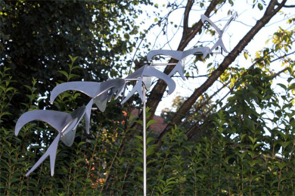stainless steel garden sculpture - stainless steel artwork-bird's eye view